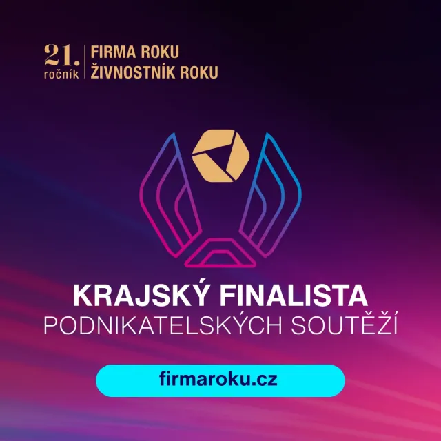 Jsme krajským finalistou soutěže Firma roku 2026!